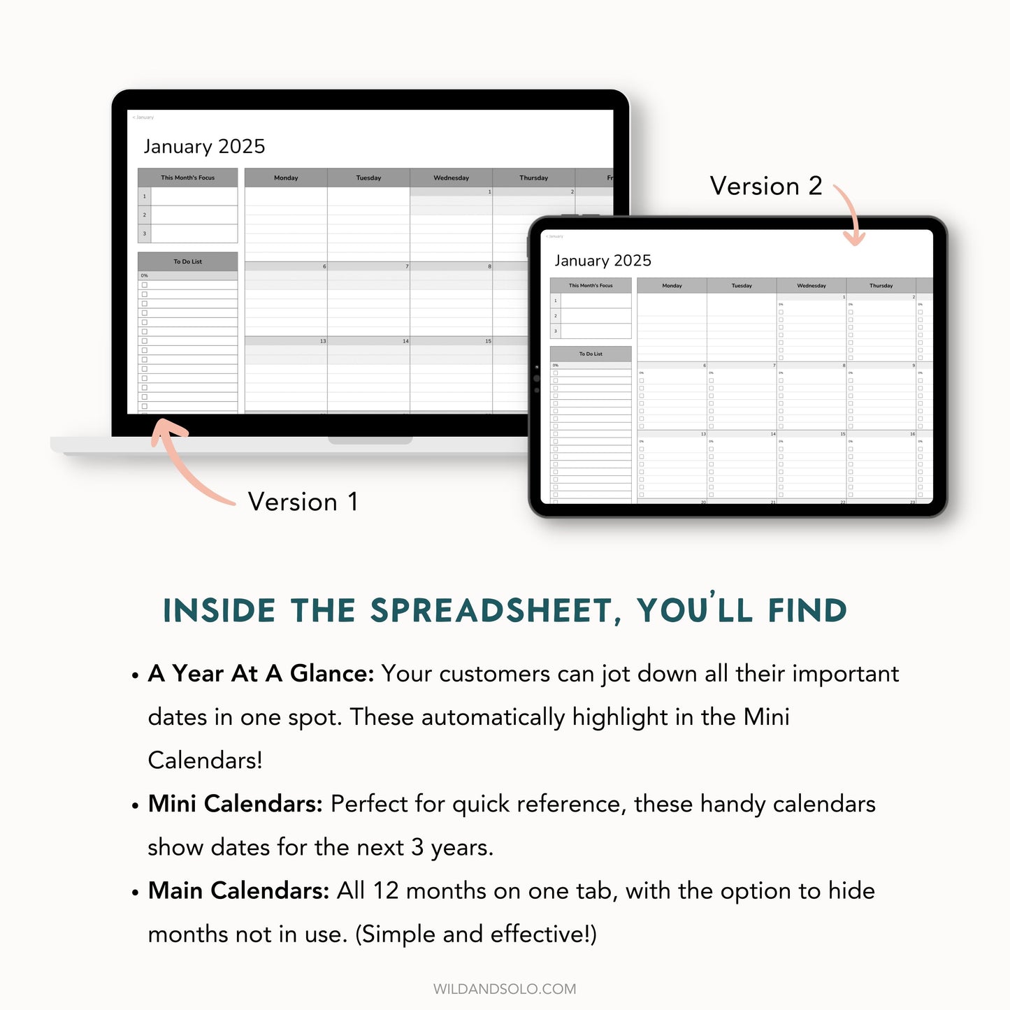 The Google Sheets Mini Template Kit - Yearly Planner Edition