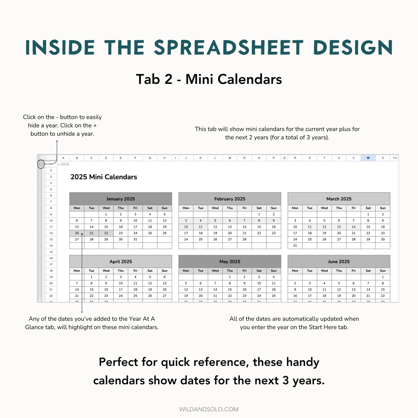 The Google Sheets Mini Template Kit - Yearly Planner Edition