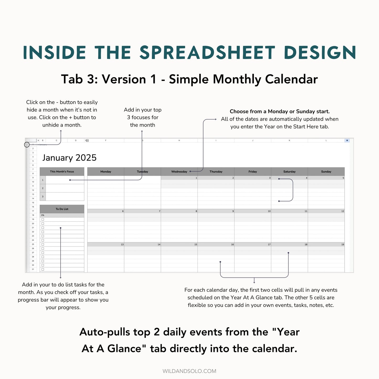 The Google Sheets Mini Template Kit - Yearly Planner Edition