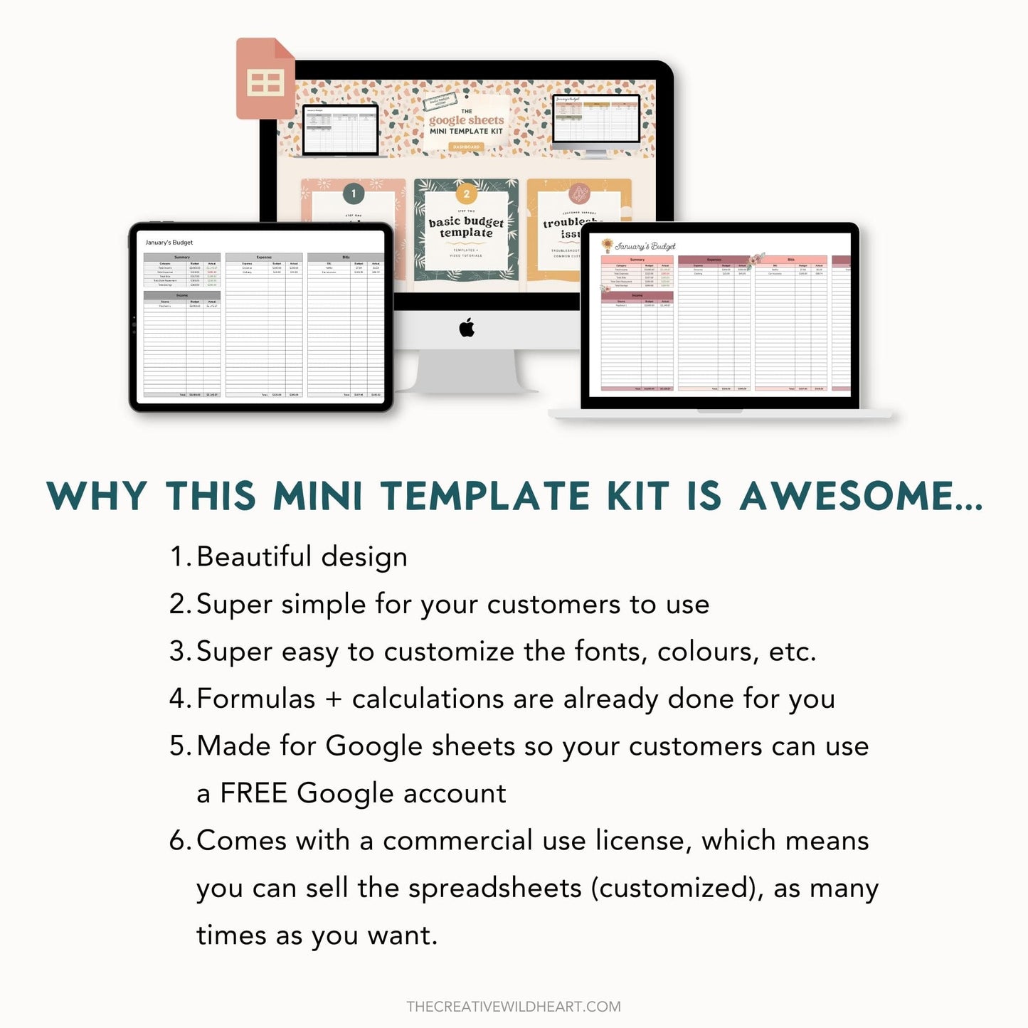 The Google Sheets Mini Template Kit - Basic Budget Edition