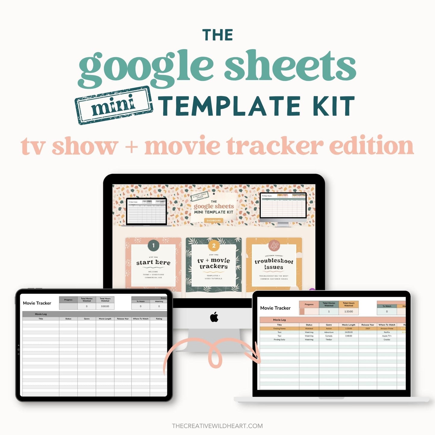 The Google Sheets Mini Template Kit - TV Show + Movie Tracker Edition