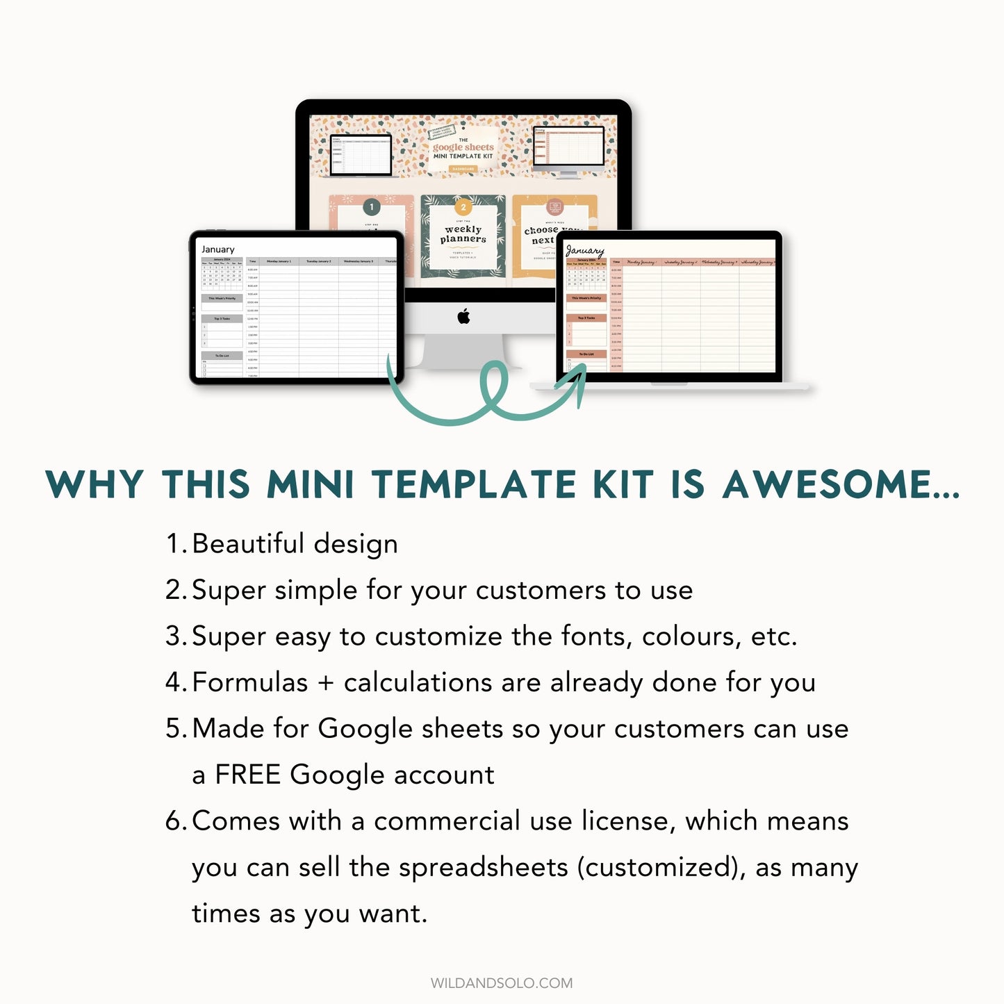The Google Sheets Mini Template Kit - Simple Weekly Planner Edition