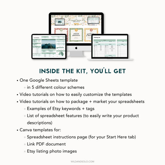 The Google Sheets Template Kit - Ultimate Travel Planner Edition