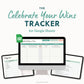 Celebrate Your Wins Tracker Spreadsheet for Google Sheets