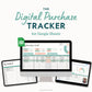 Digital Purchase Tracker Spreadsheet for Google Sheets