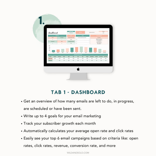 Email Marketing Planner Spreadsheet for Google Sheets