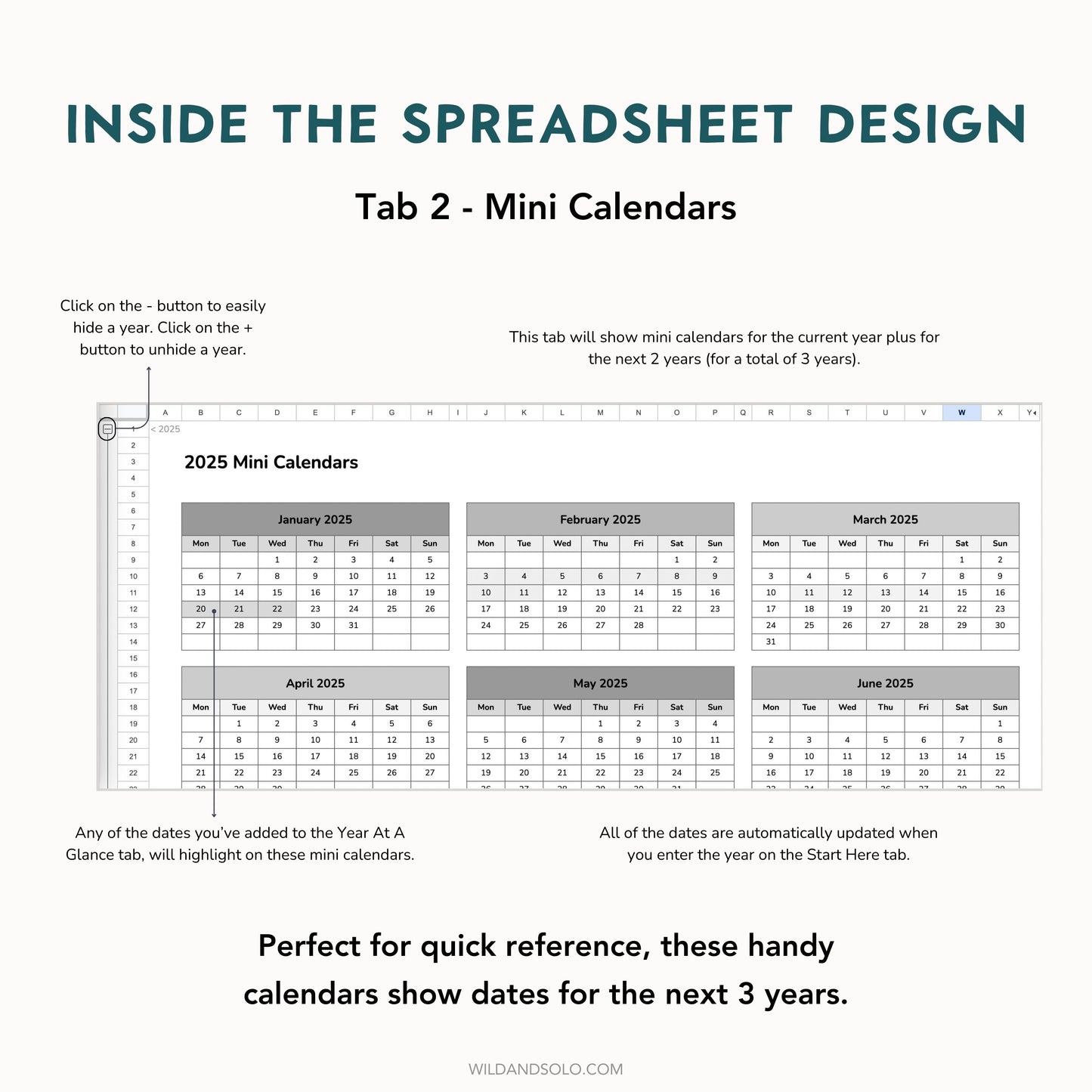 The Google Sheets Mini Template Kit - 12 Month Yearly Planner Edition