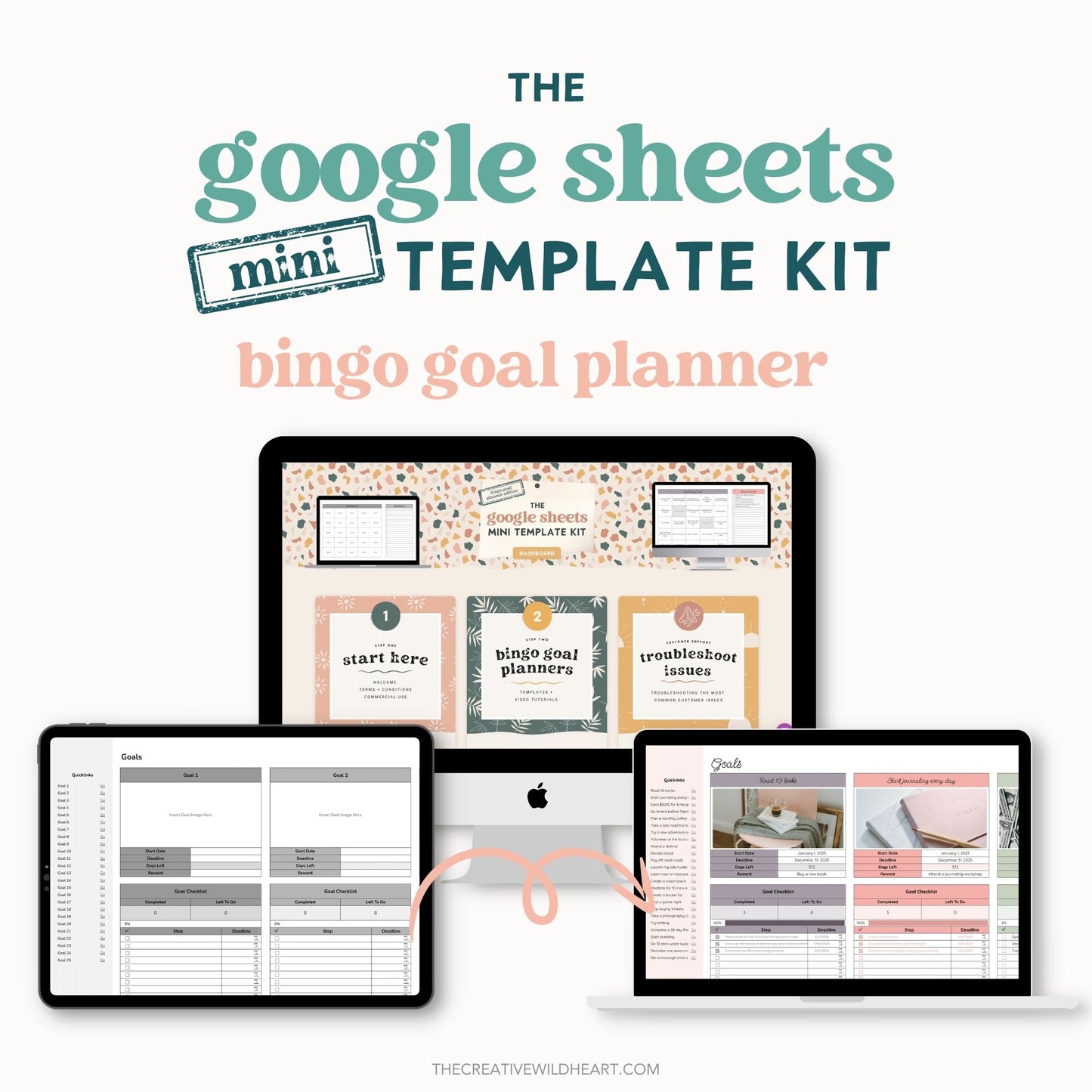 The Google Sheets Mini Template Kit - Bingo Goal Planner Edition