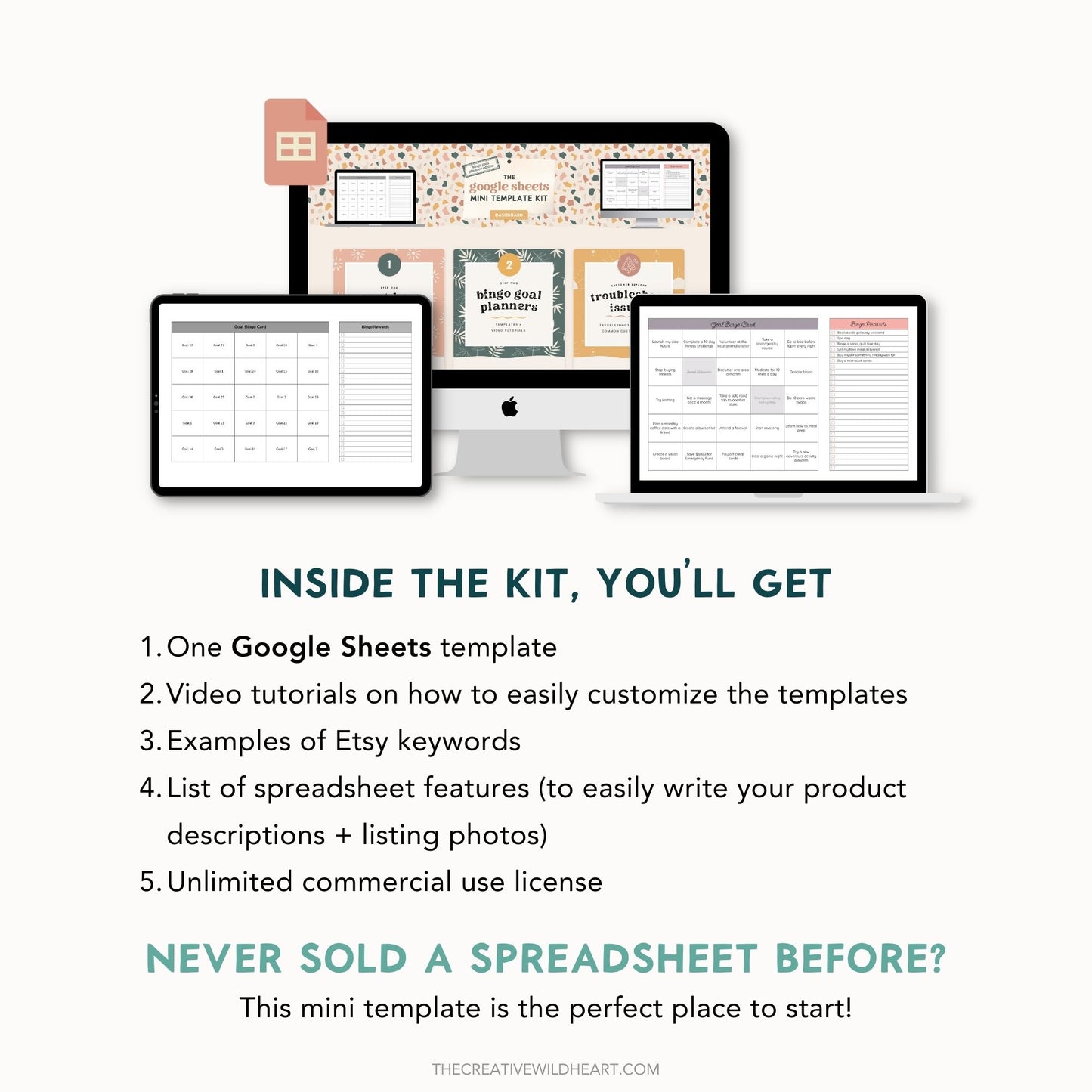 The Google Sheets Mini Template Kit - Bingo Goal Planner Edition