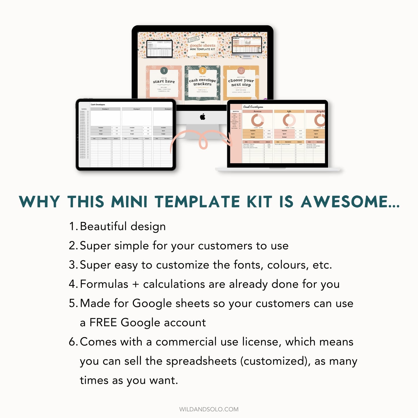 The Google Sheets Mini Template Kit - Cash Envelope Tracker Edition