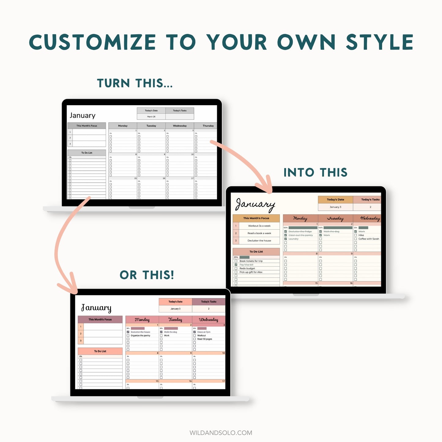 The Google Sheets Mini Template Kit - Simple Monthly Calendar Edition