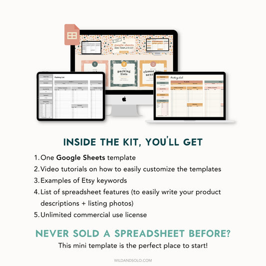 The Google Sheets Mini Template Kit - Travel Packing List Edition