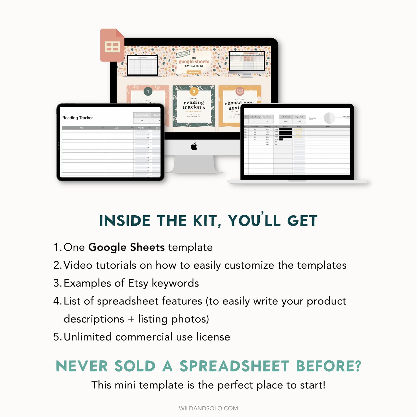 The Google Sheets Mini Template Kit - Simple Reading Tracker Edition