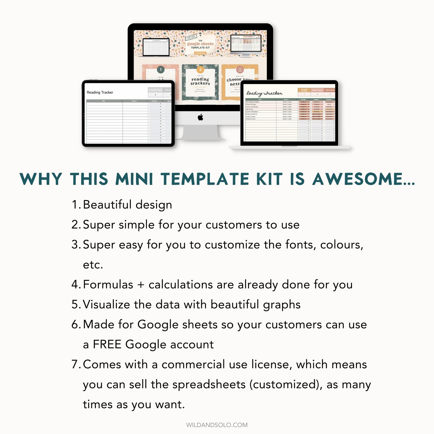 The Google Sheets Mini Template Kit - Simple Reading Tracker Edition