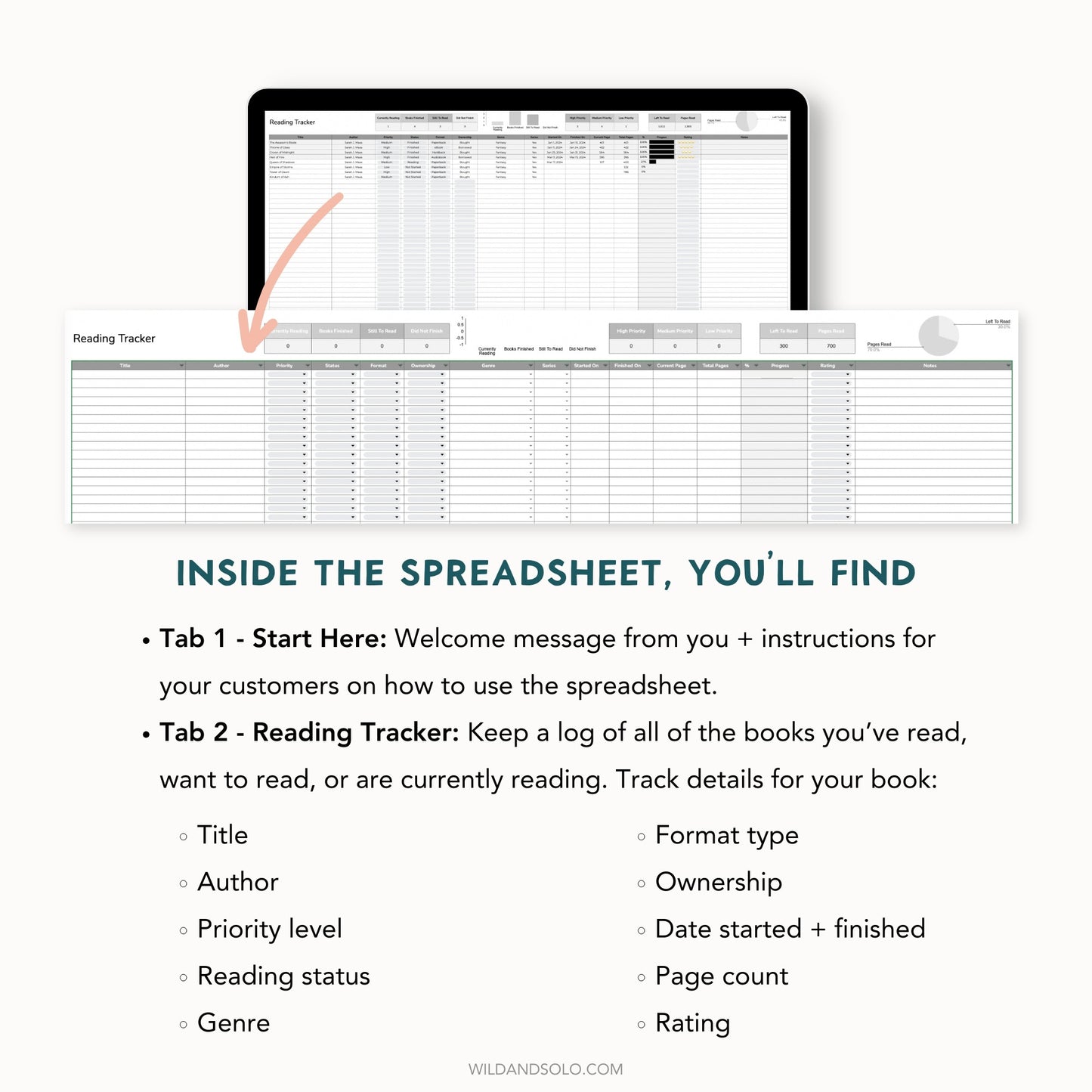 The Google Sheets Mini Template Kit - Simple Reading Tracker Edition