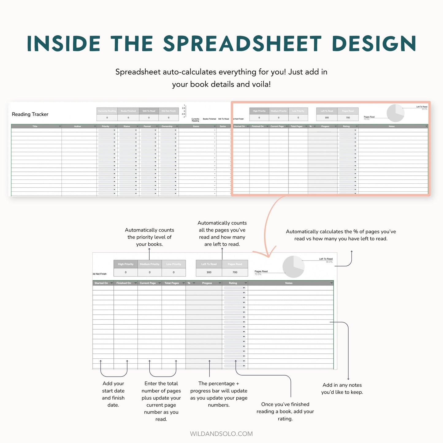 The Google Sheets Mini Template Kit - Simple Reading Tracker Edition