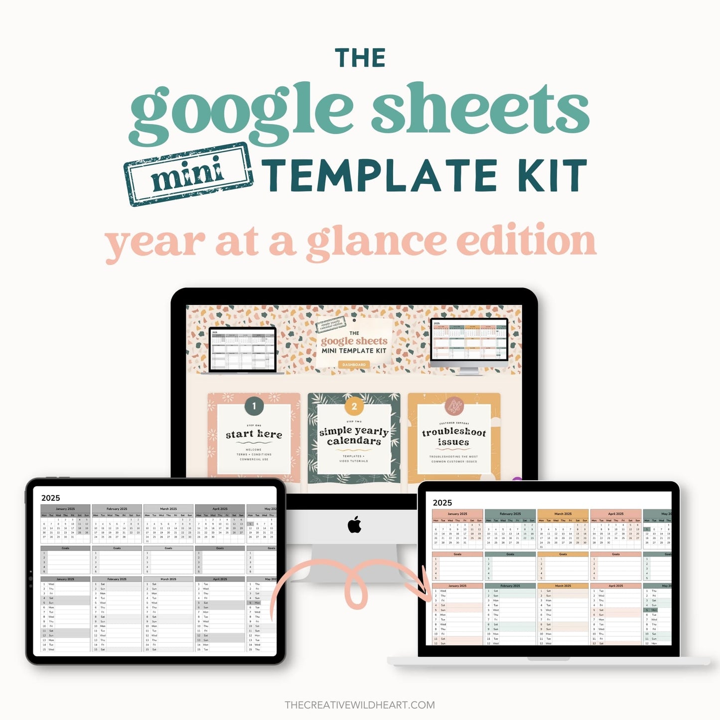 The Google Sheets Mini Template Kit - Simple Year At A Glance Calendar Edition