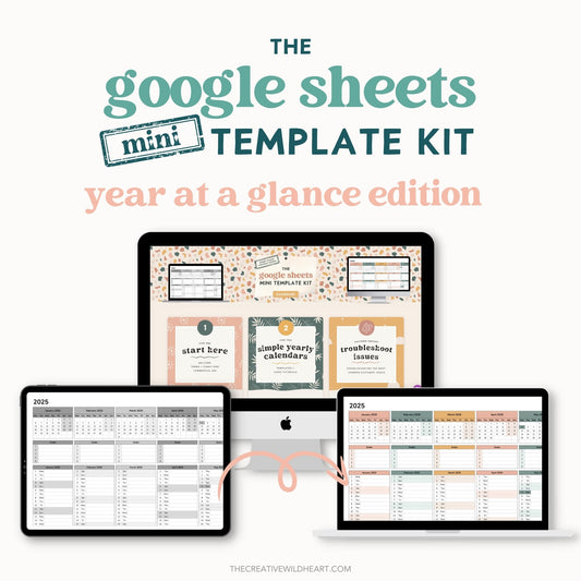 The Google Sheets Mini Template Kit - Simple Year At A Glance Calendar Edition