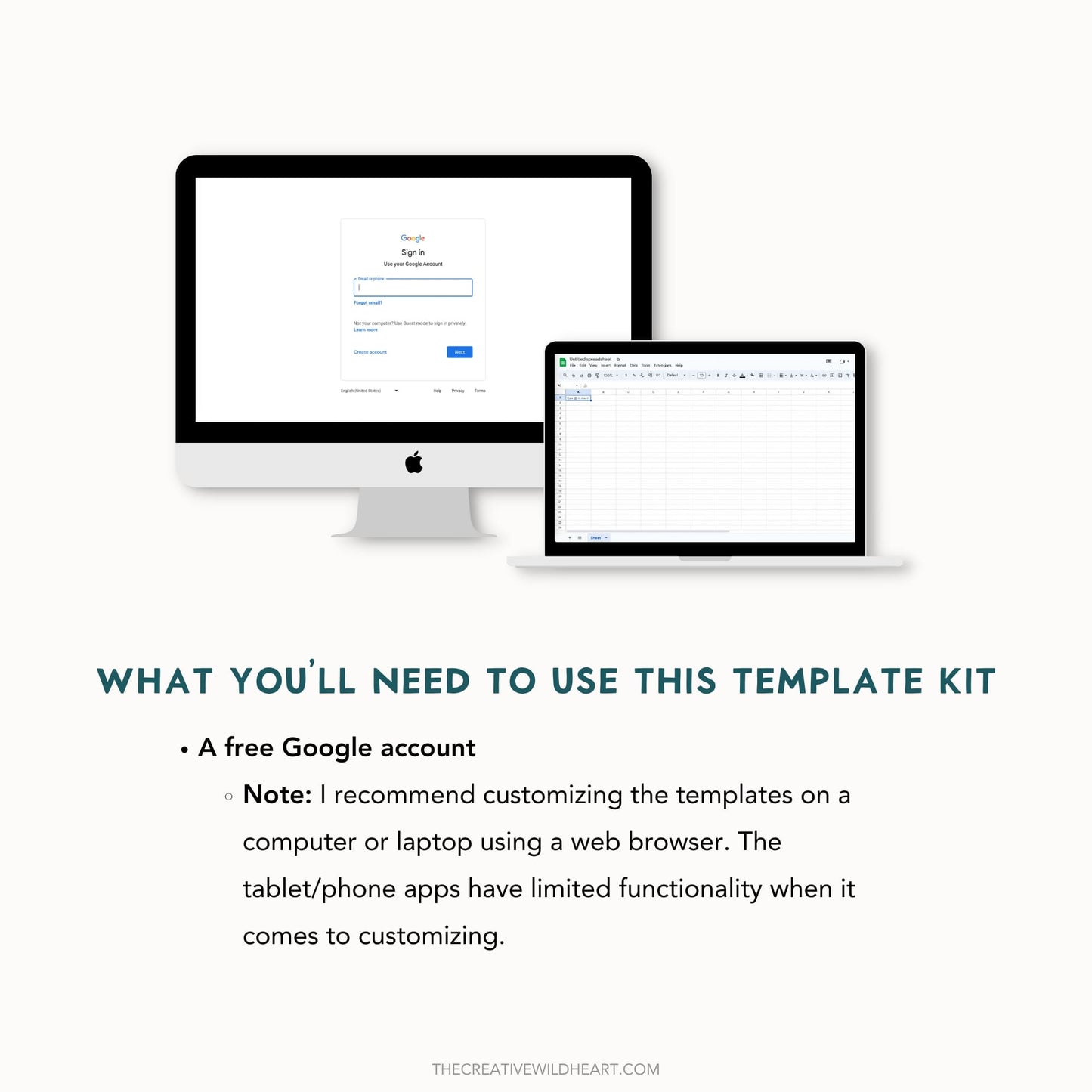 The Google Sheets Mini Template Kit - Simple Year At A Glance Calendar Edition