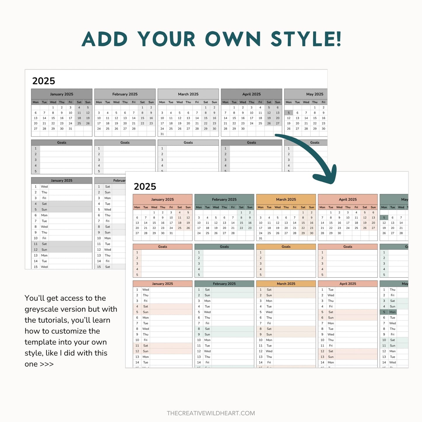 The Google Sheets Mini Template Kit - Simple Year At A Glance Calendar Edition