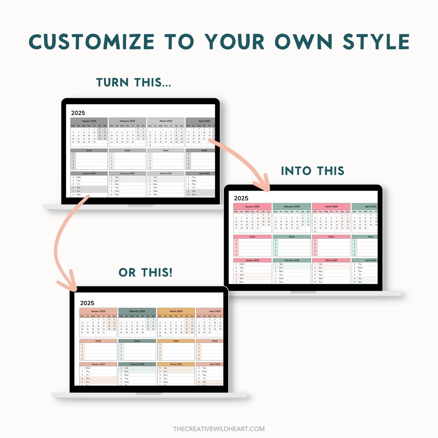 The Google Sheets Mini Template Kit - Simple Year At A Glance Calendar Edition