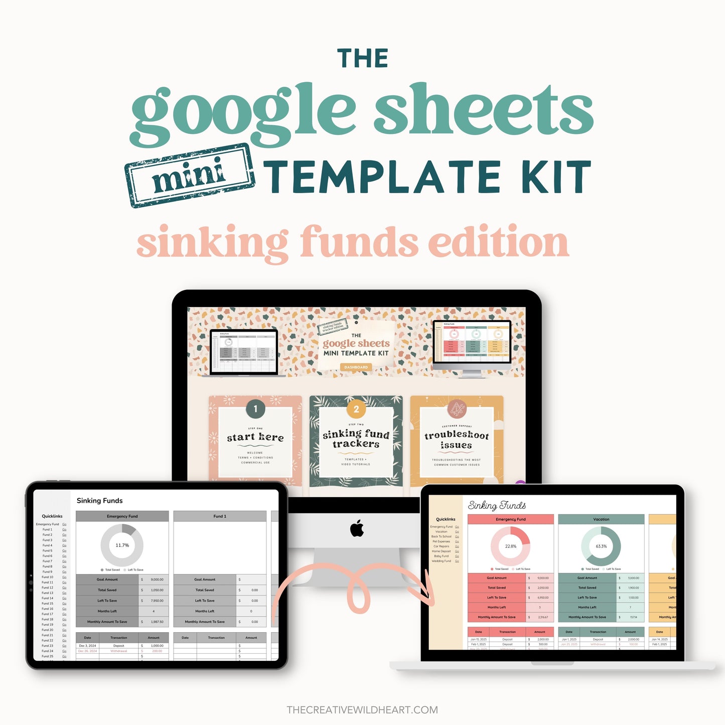 The Google Sheets Mini Template Kit - Sinking Funds Tracker Edition