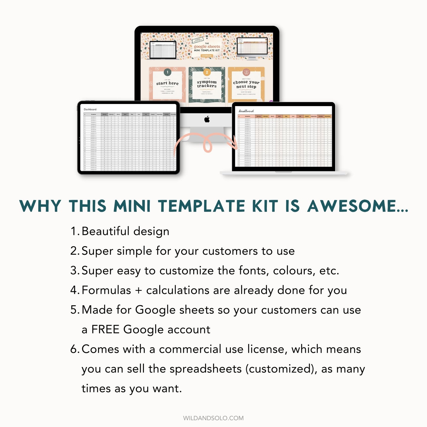 The Google Sheets Mini Template Kit - Symptom Tracker Edition