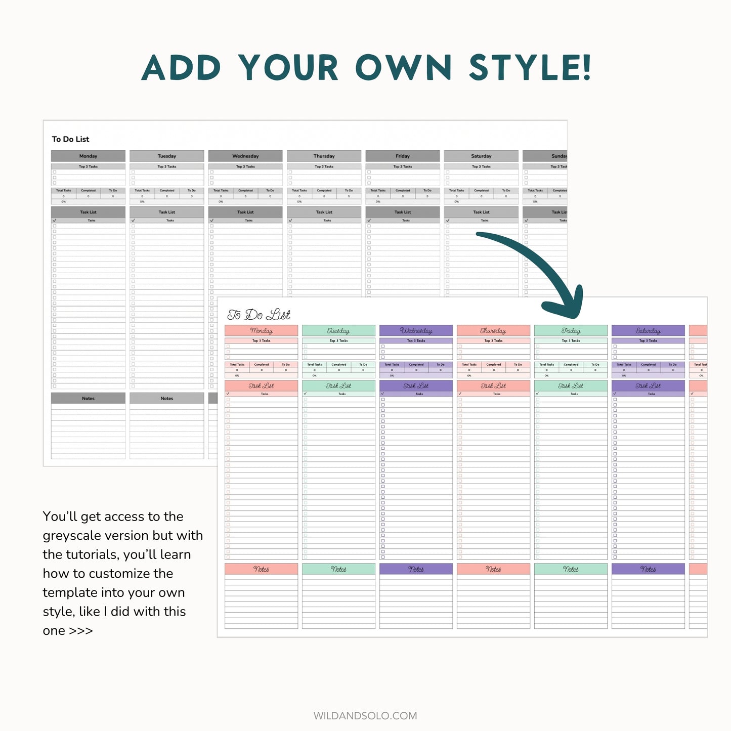 The Google Sheets Mini Template Kit - Weekly To Do List Edition