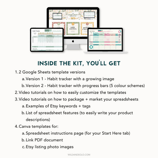 The Google Sheets Template Kit - Habit Tracker Edition