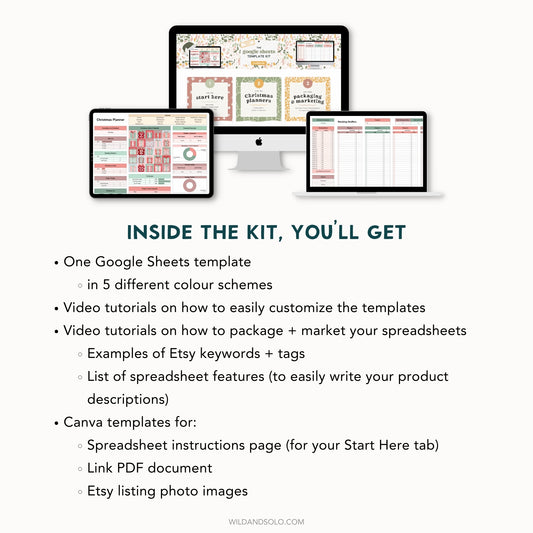 The Google Sheets Template Kit - Ultimate Christmas Planner Edition