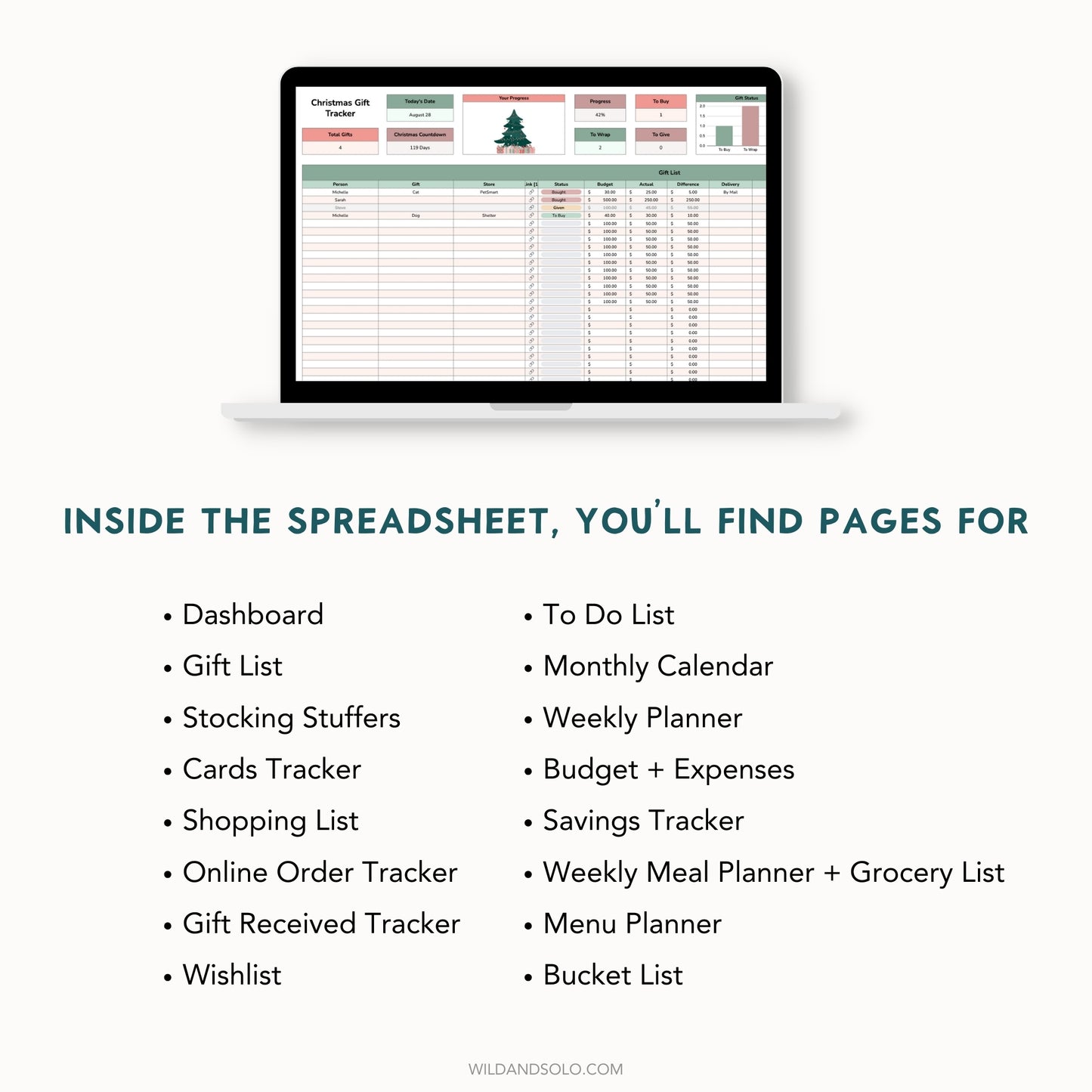 The Google Sheets Template Kit - Ultimate Christmas Planner Edition