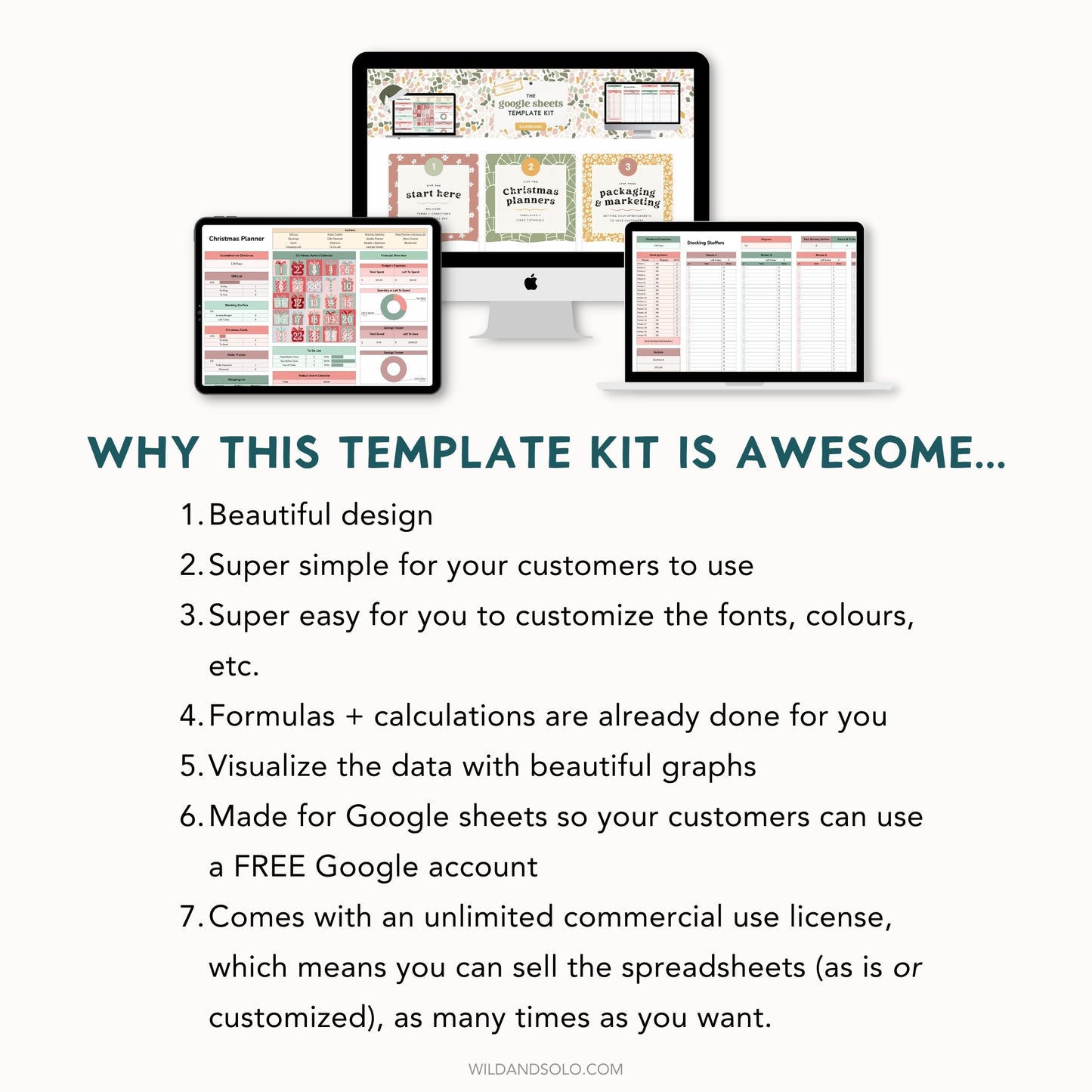 The Google Sheets Template Kit - Ultimate Christmas Planner Edition