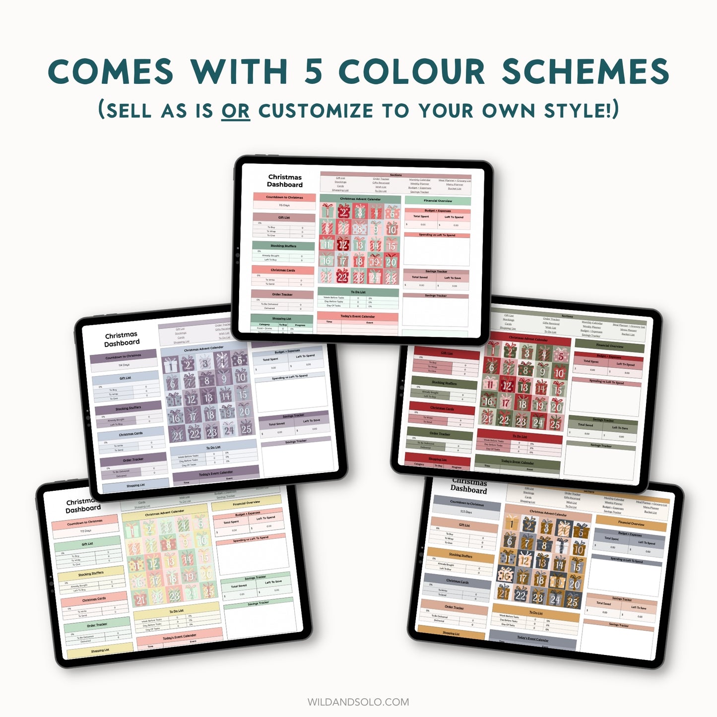 The Google Sheets Template Kit - Ultimate Christmas Planner Edition