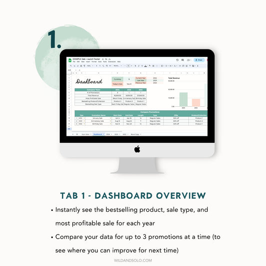 Sale + Launch Tracker Spreadsheet for Google Sheets