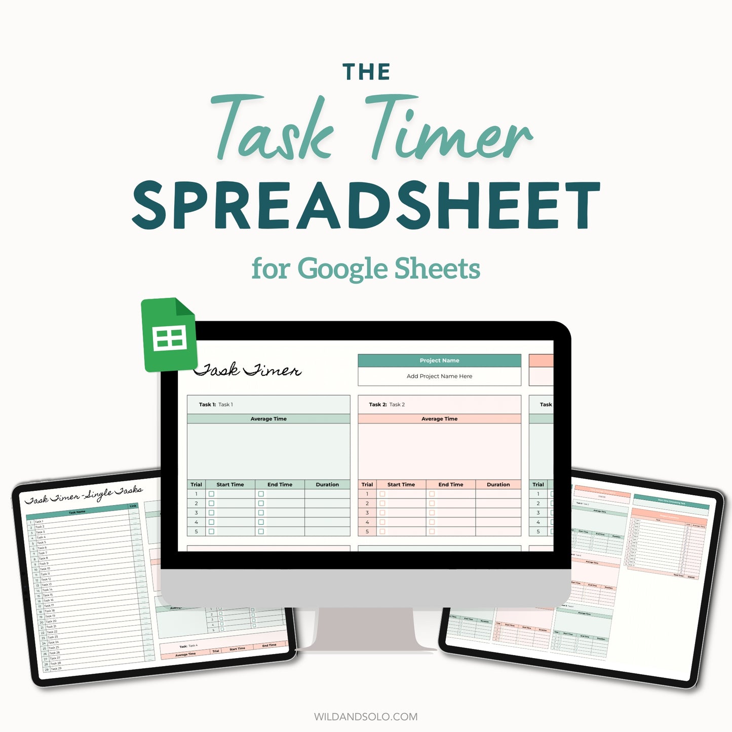 Task Timer Spreadsheet for Google Sheets